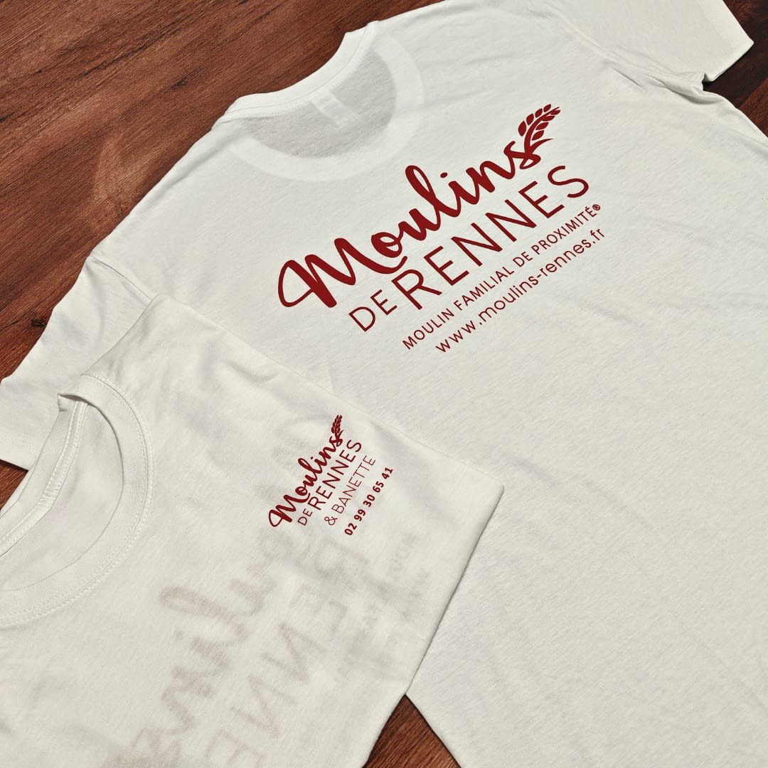 T-shirt sérigraphié Moulins de Rennes à Vitré