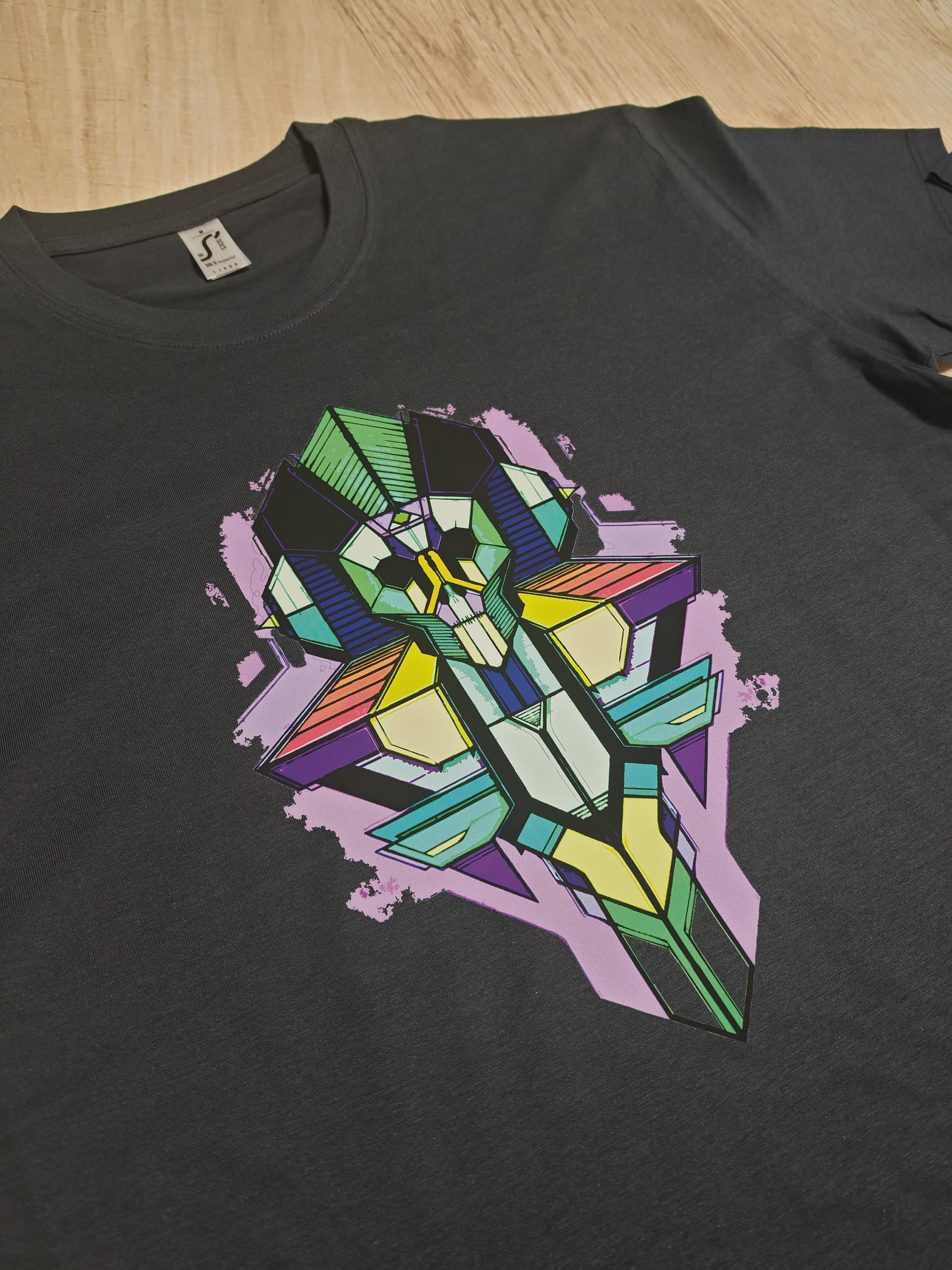 T-shirt noir imprimé en sérigraphie à Vitré